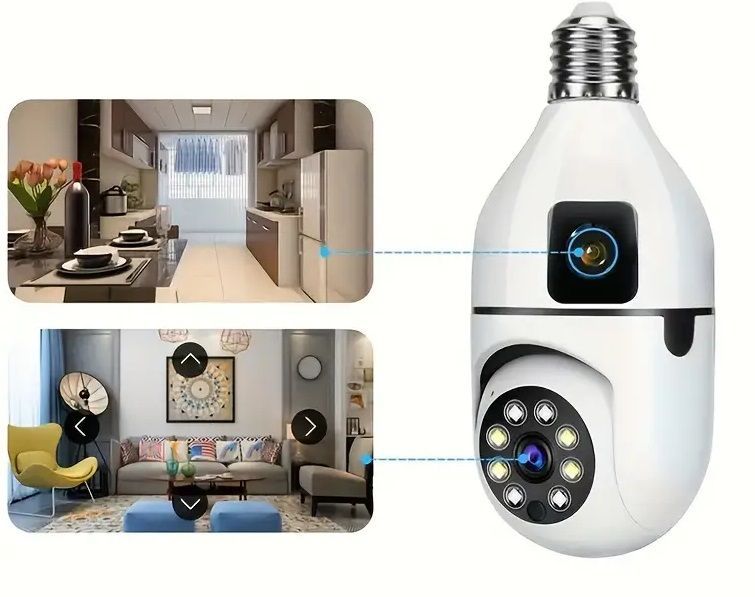 Κάμερα ασφαλείας IP - Dual - Lamp E27 - 080021 - Image 2