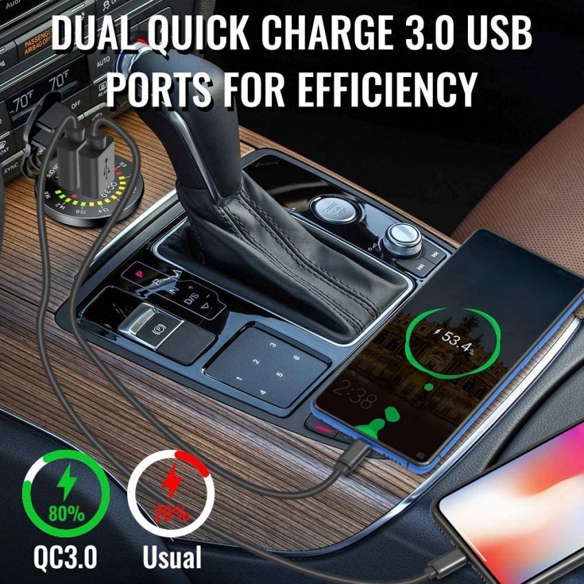 Σταθερή θύρα φόρτισης USB οχημάτων με βολτόμετρο - Quick Charger - 1540405/06 - 507935 - Image 4