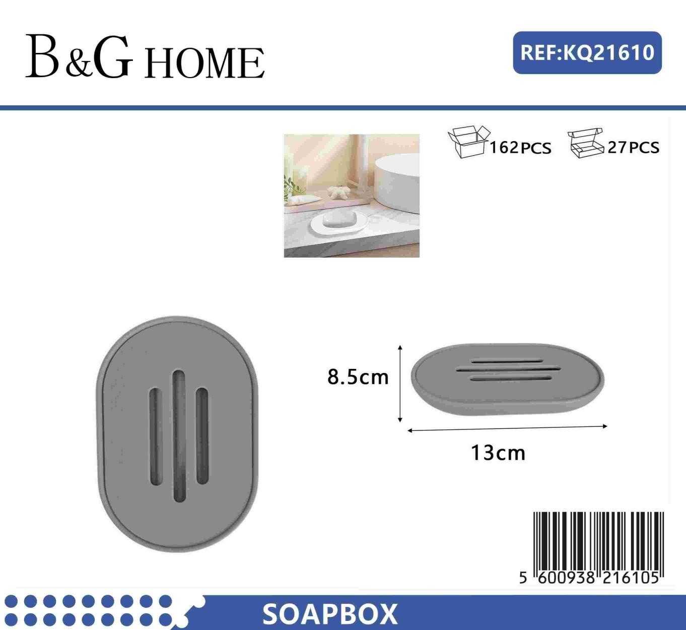Σαπουνοθήκες μπάνιου πλαστικές σε σετ 9Χ - Grey - 21610 - Image 2