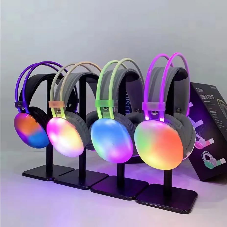 Ασύρματα ακουστικά Bluetooth LED Headphones PG580 RGB 212058 - Image 4