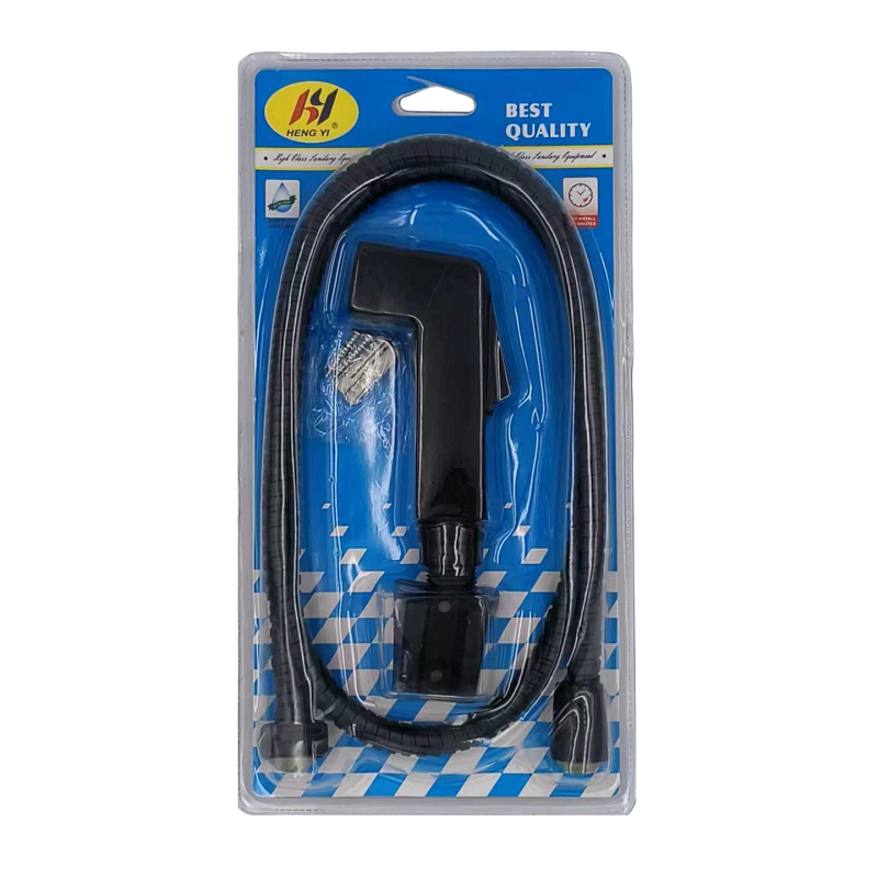 Πιστόλι ντουζιέρας με διακόπτη και σπιράλ 1.2m Black - Image 4