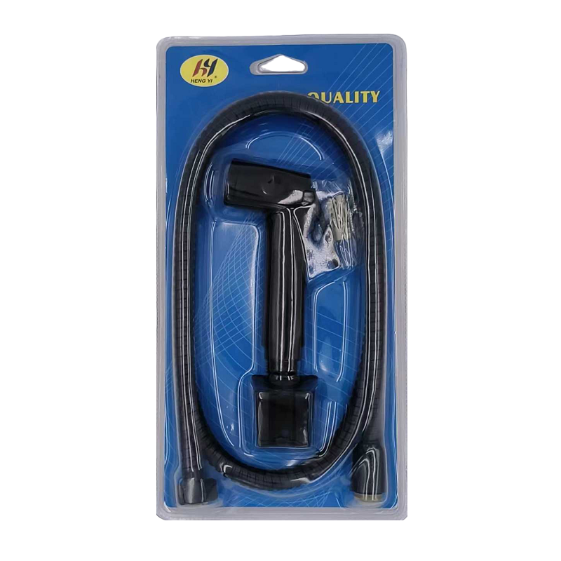 Πιστόλι ντουζιέρας με διακόπτη και σπιράλ 1.2m Black - Image 2