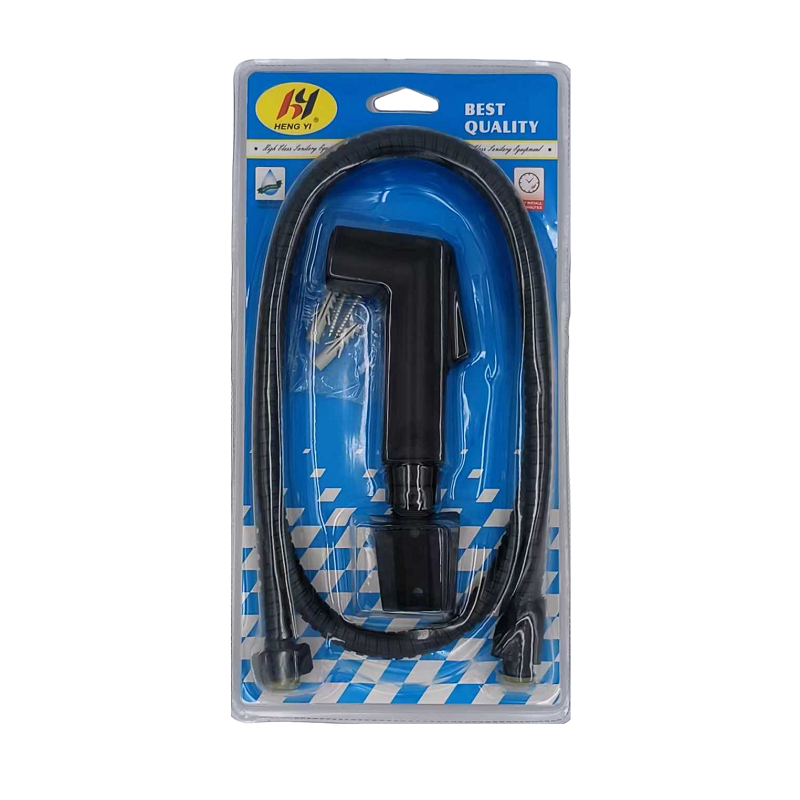 Πιστόλι ντουζιέρας με διακόπτη και σπιράλ 1.2m Black