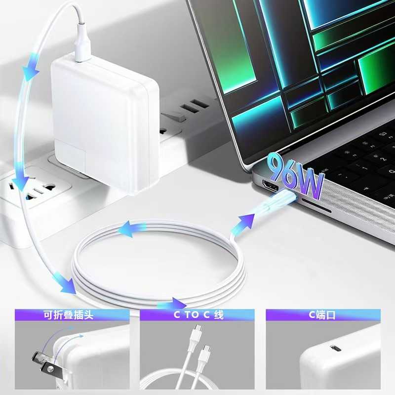 Φορτιστής Laptop Type-C με αντάπτορα πρίζας - PD-96W - V-7419 - 029086 - Image 2