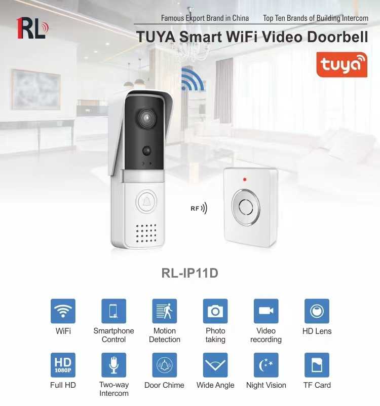 Ασύρματο κουδούνι πόρτας με κάμερα & σύνδεση με Smartphone - RL-IP11D - 488790 - Image 2