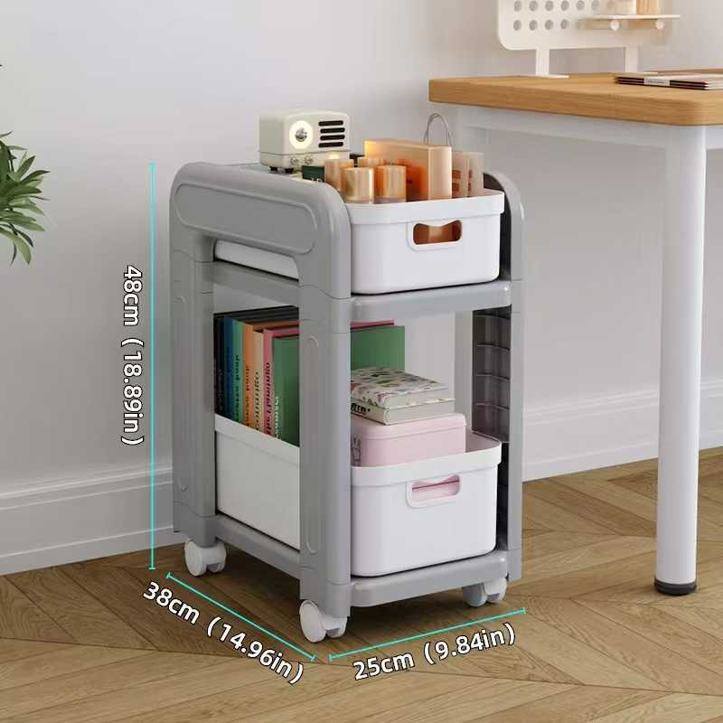 Πλαστική ραφιέρα τροχήλατη 2 επιπέδων - 5302-2 - 915145 - Image 2