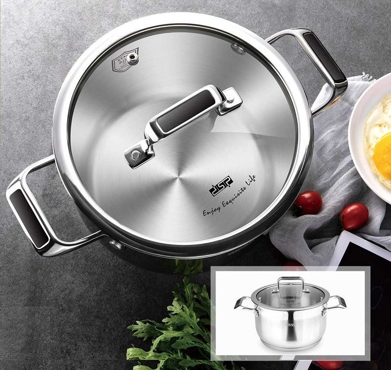 Κατσαρόλα ανοξείδωτη με καπάκι - 9.4L - CS002-B28 - DSP - 560393 - Image 2