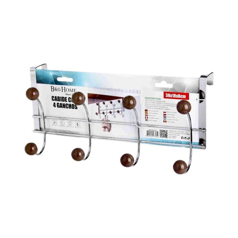 Μεταλλική κρεμάστρα πόρτας 4 θέσεων - Image 2