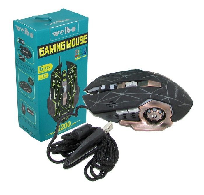 Ενσύρματο ποντίκι Gaming - LED RGB - S200 - Weibo - 652005 - Image 3