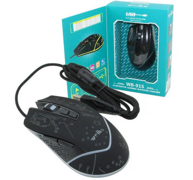 Ενσύρματο ποντίκι Gaming - LED RGB - WB915 - Weibo - 659158 - Image 2