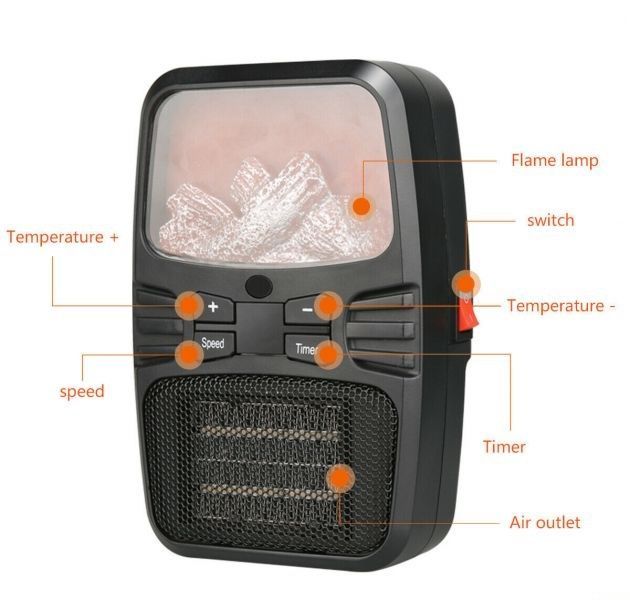 Αερόθερμο με εφέ φλόγας - 790008 - Image 2