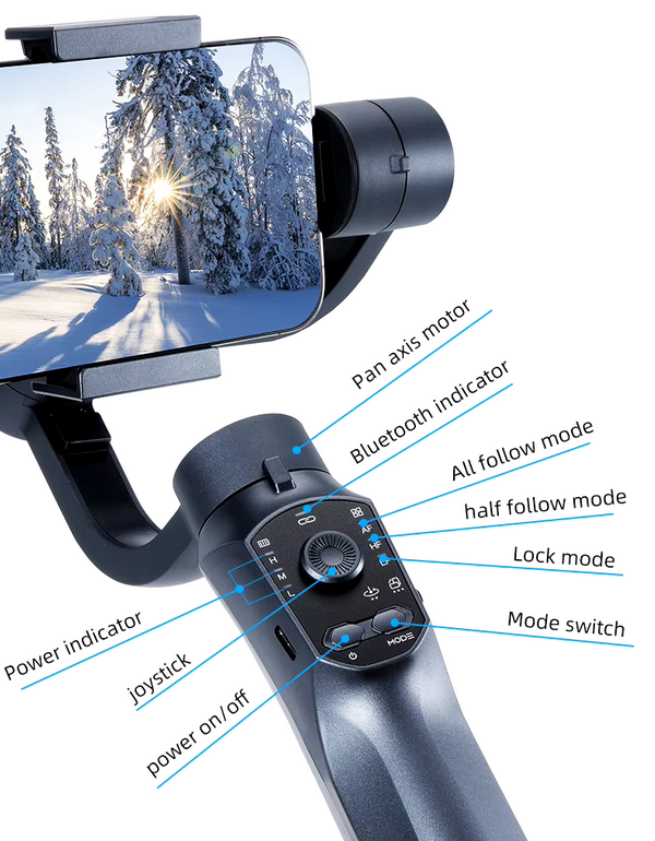 Σταθεροποιητής εικόνας Gimbal για smartphone - F10 Pro - 811481 - Image 2