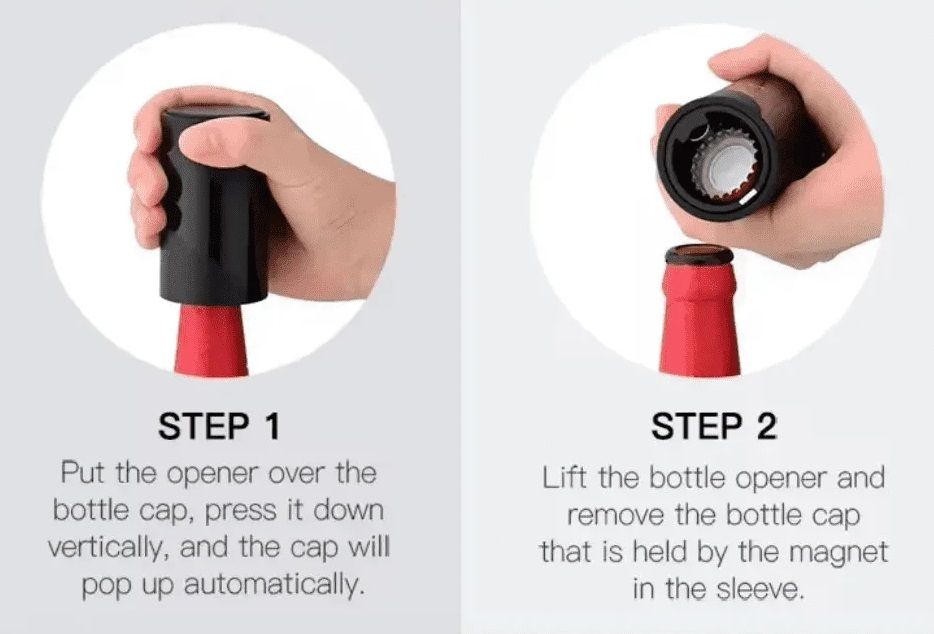 Μαγνητικό αυτόματο ανοιχτήρι μπουκαλιών - KH1-002002 - 812532 - Image 2