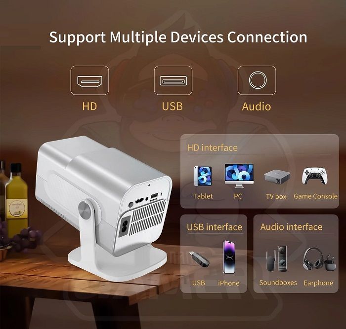 Κονσόλα παιχνιδιών & multimedia με προτζέκτορα και 2 χειριστήρια - HCS-350 MAX - 812921 - Image 2