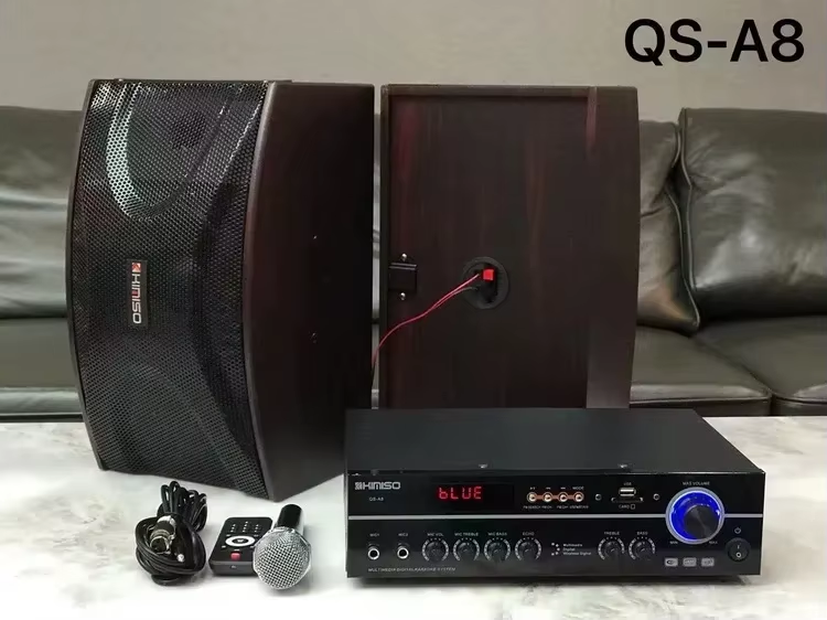 Σετ ηχεία subwoofer με ενισχυτή & μικρόφωνο Karaoke - QS-A8 - 813164 - Image 3