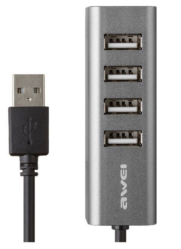 Αντάπτορας USB 2.0 Hub με 4 θύρες - CL-122 - AWEI - 085434 - Image 2