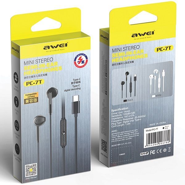 Ενσύρματα ακουστικά - PC-7T - Type-C - AWEI - 889046 - Image 2