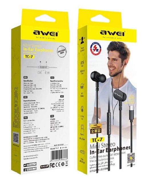 Ενσύρματα ακουστικά - TC-7 - Type-C - AWEI - 889060 - Image 2