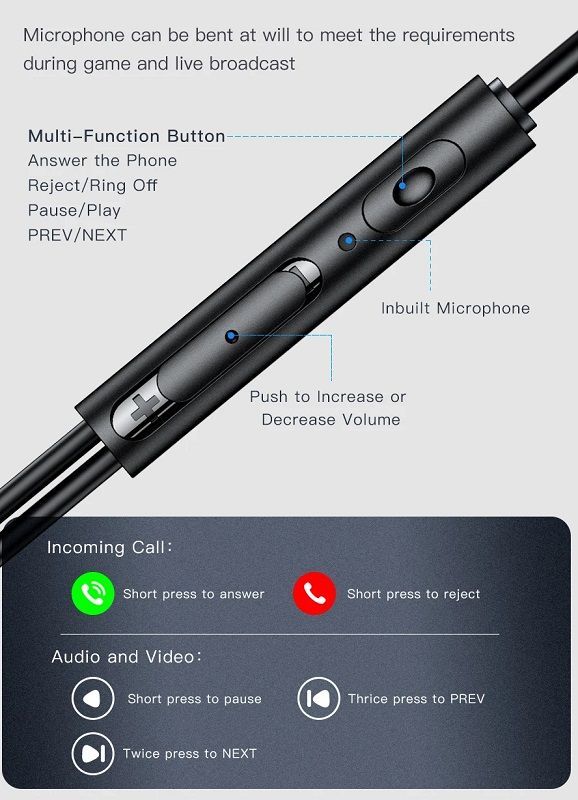 Ενσύρματα ακουστικά με εξωτερικό μικρόφωνο - ES-180i - AWEI - 889152 - Image 2