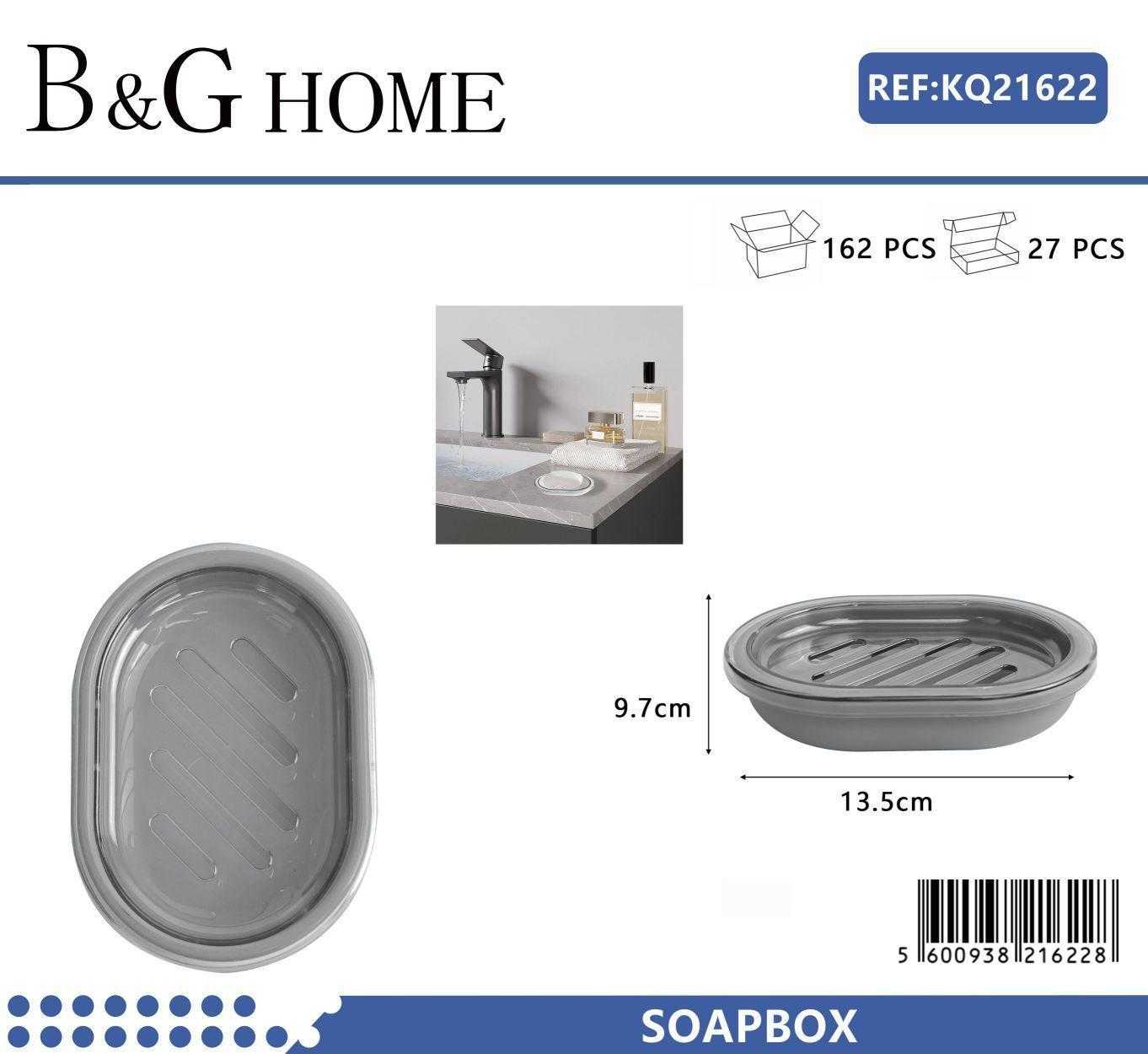 Σαπουνοθήκες μπάνιου πλαστικές σε σετ 9Χ - Grey - 21622 - Image 2